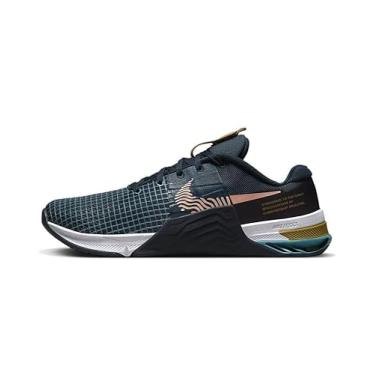 Imagem de NIKE Metcon 8 Tênis masculino para academia e ginástica, Armory Navy Obsidian Cerulean Arctic Orange, 44