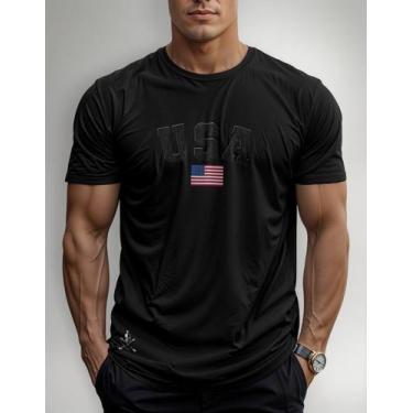 Imagem de Camiseta Masculina 100% Algodão Macia América Estados Unidos - The Gla