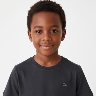 Imagem de Camiseta Infantil Meninos Lisa Manga Curta Ogochi Essencial, 0005 pret