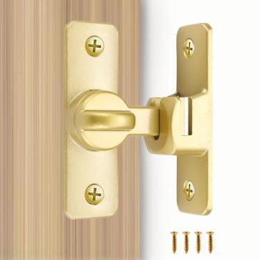 Imagem de JAX JIADAXIN Fechadura de porta de celeiro, trava de ferrolho de porta, trava de aço inoxidável para armário jardim banheiro galpão garagem janela de porta de animal de estimação, ouro