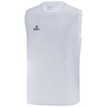 Imagem de T-SHIRT TOPPER SEM MANGA TREINO CLASSIC NEW, BRANCO, GG