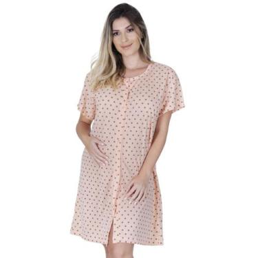 Imagem de Camisola Aberta Botões Pós Cirurgia Amamentação Pós Parto - Mi Amore, 