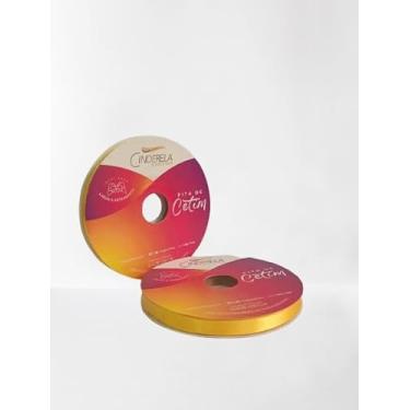 Imagem de Cinderela Fitas Fita de Cetim Simples Face, 10 mm, Amarelo Gema, Rolo de 50 Metros