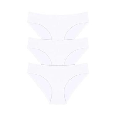 Imagem de Conjunto De Calcinhas De Algodão Femininas S-XL 8 Cores Sólidas Linger