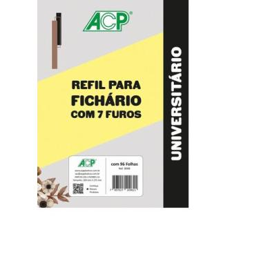 Imagem de Bloco Para Fichário 7 Furos 96 Fls Acp