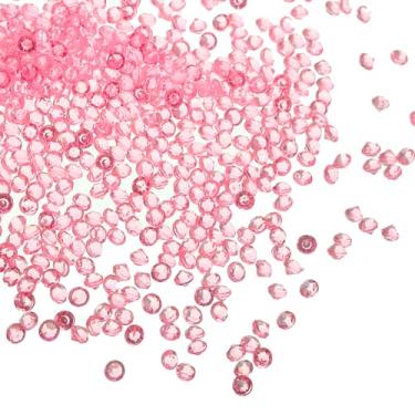 Imagem de 6000 peças de diamantes de casamento de acrílico 3 mm de dispersão de mesa cristais confetes preenchedores de vaso pedras preciosas para mesa centro de mesa chá de panela festa, rosa