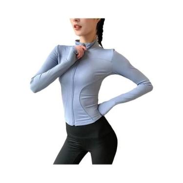 Imagem de Jaqueta Esportiva Feminina De Secagem Rápida E Respirável De Manga Lon