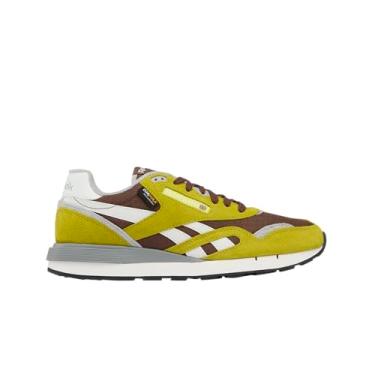 Imagem de Reebok Tênis unissex clássico de nylon 89, verde-limão torcido/marrom campus/Barel GR, 12 Reino Unido