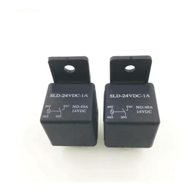 Imagem de 10 peças DC24V 40A Preto Relé 4 Pinos Carro Caminhão Barco Relés SLD-24VDC-1A Normalmente Aberto