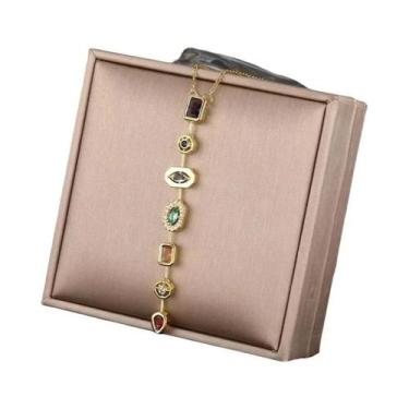 Imagem de Colar Longo Retro Feminino Com Zircônia E Franjas, Joia De Luxo Leve C