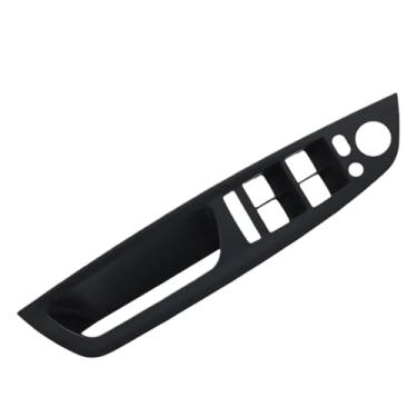 Imagem de Interior De Fibra De Carbono Esquerda Direita Maçaneta Da Porta Dentro Da Capa Painel Guarnição Substituição Compatível Com Bmw X5 X6 E70 E71 E72 2007-2013(LHD BLACK)