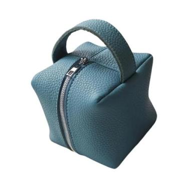 Imagem de Bolsa De Maquiagem Em Couro De Grão Superior Com Textura Suave, Porta-