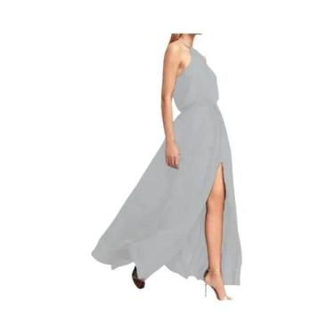Imagem de Vestido De Praia Boho Feminino Longo Maxi Com Fenda Alta Vestido De Ve