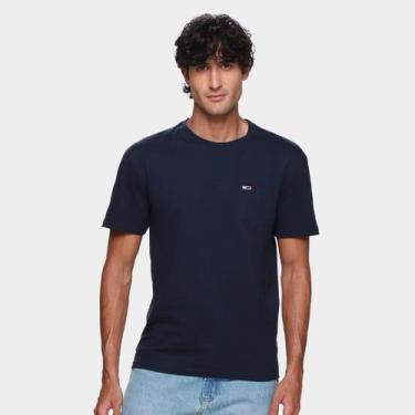 Imagem de Camiseta Tommy Jeans Washed Pocket Masculina, Marinho, GG