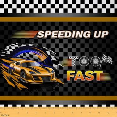 Imagem de Tecido de carro de corrida de desenho animado por jarda, damas de bandeira de corrida, arte faça você mesmo, desenhos animados de carros em aquarela, tecido de estofamento para meninos e crianças, 1