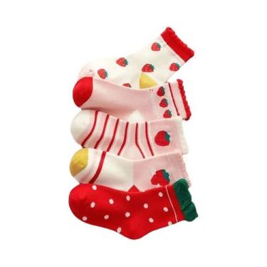 Imagem de Meias Listradas Com Babados Para Meninas E Meninos, 5 Pares, Outono In