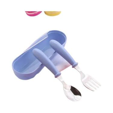 Imagem de Conjunto De Talheres Infantis De Aço Inoxidável, Colher, Garfo, Caixa,
