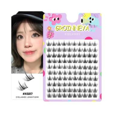 Imagem de Cílios Postiços Naturais Longos De Visom Sintético Em Cachos Para Exte