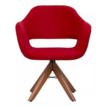 Imagem de Poltrona Decorativa Bela Liso Pe Palito Unidecor Vermelho