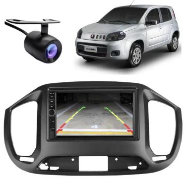 Imagem de Central Multimídia 2 Din Mp5 Uno Vivace Câmera Moldura Pt