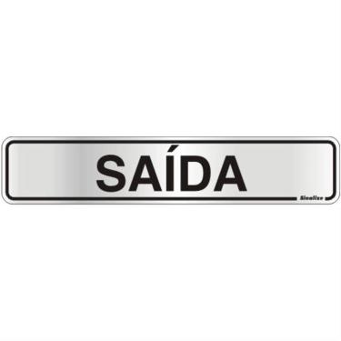 Imagem de Placa De Alumínio Auto-adesiva 5x25cm Saída - 100 Ak - Sinalize Placa Auto-ades.5x25cm(saida) Sinalize 100ak
