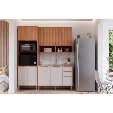 Imagem de Cozinha Modulada MGM 3 Peças Divina C3P58 Cinamomo/Off