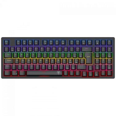Imagem de Teclado Mecânico Gamer T-Dagger Holysword, Rainbow, Wireless/Bluetooth, Switch Brown, ABNT2, Preto-Unissex
