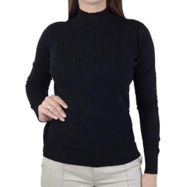 Imagem de Blusa Feminina Facinelli By Mooncity Tricot Preta - 651096-Feminino
