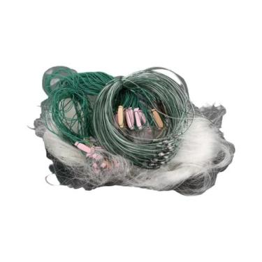 Imagem de Rede De Pesca Monofilamento Lixada De 25m Com 3 Camadas E Flutuador - 