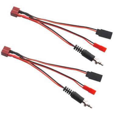 Imagem de Cabo Adaptador Carregador 3 Em 1 Com Conector T Fêmea Para Conector JR