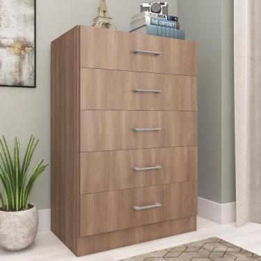 Imagem de Cômoda para Quarto com 5 Gavetas Aruba Compacta Manchester Shark Móvei