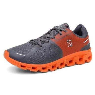 Imagem de Tenis Esportivo Masculino Tecido Nylon Respiravel Cadarço Solado EVA Tecnologico Corrid...