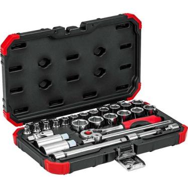 Imagem de Jogo de Soquetes Sextavados e Acessórios, Encaixe de 3/8", 6,0 mm a 24