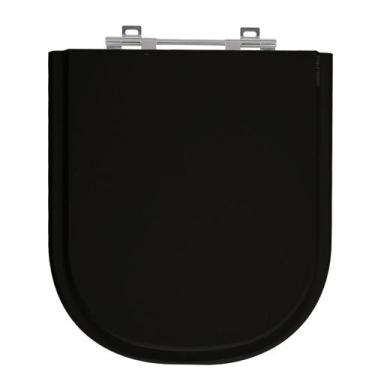Imagem de Assento Laqueado Vogue Plus Preto Tampa para Vaso Deca Mdf - SICMOL