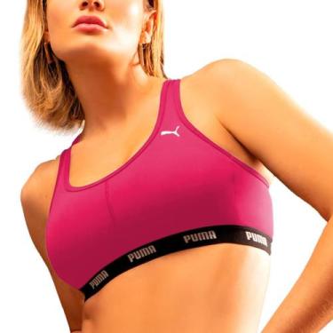 Imagem de Top Nadador Fitness Com Bojo Removível Esportivo Academia Puma, Pink, 