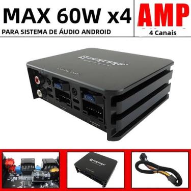 Imagem de Amplificador De Carro De 4 Canais 240W De Potência Máxima Para Disposi
