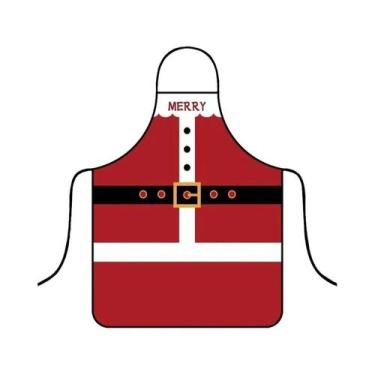 Imagem de Avental De Natal Em Tecido Não Tecido Com Estampa De Papai Noel, Resis