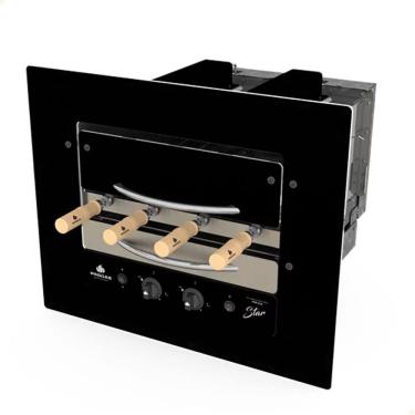 Imagem de Forno Assador Rotativo Industrial de Embutir a Gás Baixa Pressão 4 Espetos PRR-040 g STAR Preto Progás Bivolt