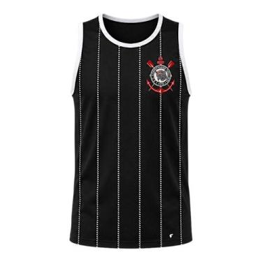 Imagem de Regata Braziline Corinthians Nos Masculina, P, Preto, Branco
