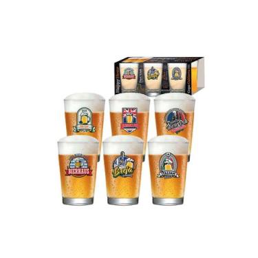 Imagem de Conjunto Copo Caldereta Happy Hour Vidro de 300ml 6 Peças Ruvolo