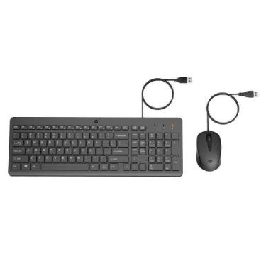 Imagem de Kit Teclado e Mouse HP 150, USB-A, Layout BR, Preto - 240J7AAAC4