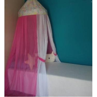 Imagem de Cabana tenda de Teto Infantil 6 Peças BBarteiro, Rosa escuro gatinho