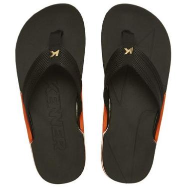 Imagem de Chinelo Kenner Nk6 Pro Preto Laranja Tradicional Original, Preto, Lara