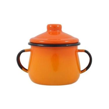 Imagem de Açucareiro Esmaltado Laranja 380 Ml Ewel
