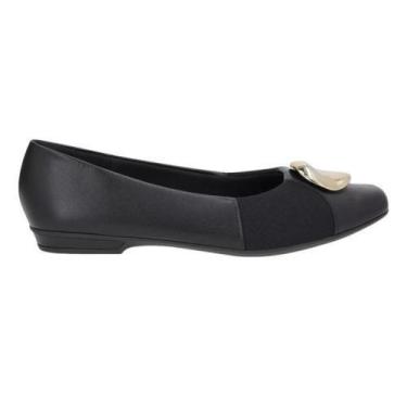 Imagem de Sapatilha usaflex couro feminino uc05004, Preto, 36