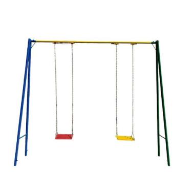 Imagem de Balanço Infantil 2 Lugares Sem Encosto P/ Playground Externo - Paraiso