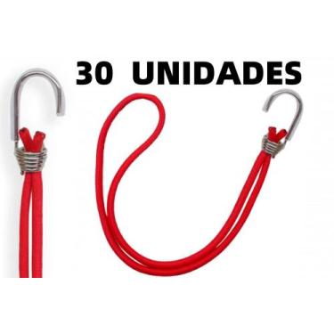 Imagem de Kit 30 Elásticos Extensor Borracha Caminhão Carreta VERMELHO - BERTO P