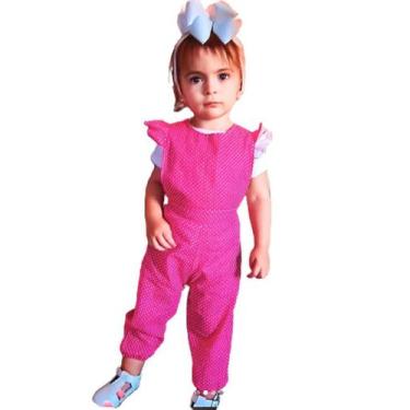 Imagem de Macacão Blogueirinha Pink  Ajustável Tam.1 - PopKids