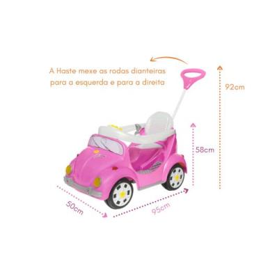 Imagem de Quadriciclo infantil pedal e empurrador 1-3 anos fusquinha calesita, R