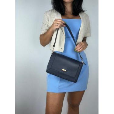 Imagem de Bolsa Em Couro Legitimo B.1084 Castanho - RECUO FASHION BAG, Azul mari